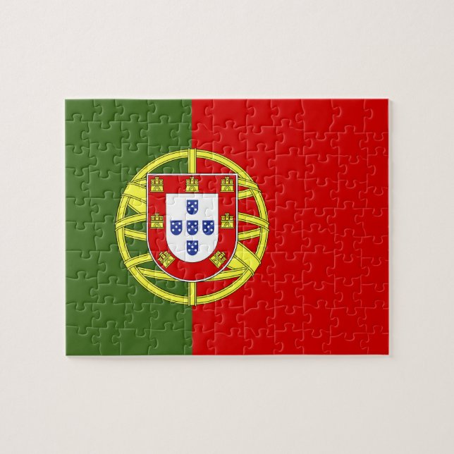 Portugiesische Flagge Puzzle (Horizontal)