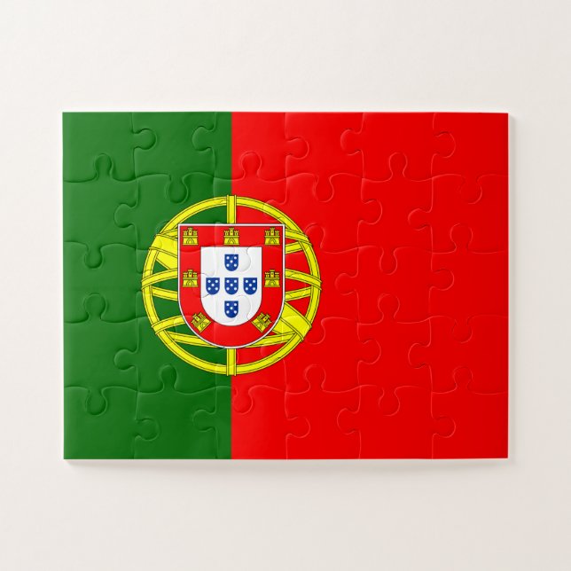 portugiesische Flagge Puzzle (Horizontal)