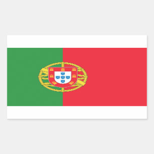 Portugiesische Flagge Rechteckiger Aufkleber