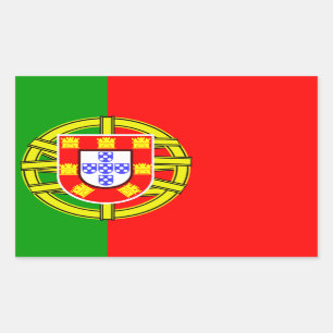 portugiesische Flagge Rechteckiger Aufkleber