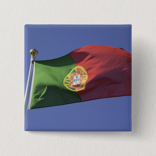 Portugiesische Flagge (RF) Button (Vorderseite)