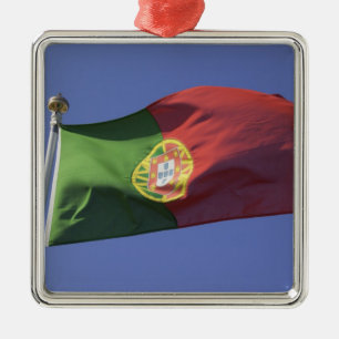 Portugiesische Flagge (RF) Silbernes Ornament