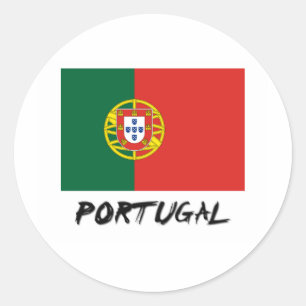 portugiesische Flagge Runder Aufkleber