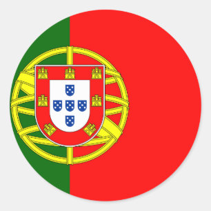 Portugiesische Flagge Runder Aufkleber