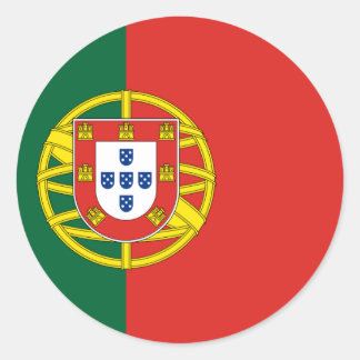 Portugiesische Flagge Runder Aufkleber