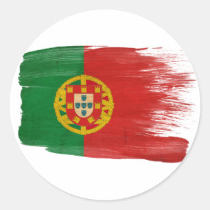 portugiesische Flagge Runder Aufkleber