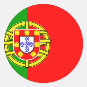 portugiesische Flagge Runder Aufkleber