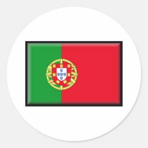 portugiesische Flagge Runder Aufkleber