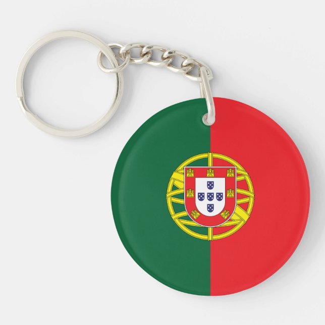 portugiesische Flagge Schlüsselanhänger (Vorderseite)
