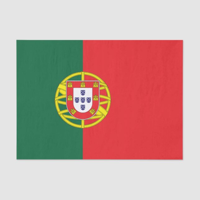 portugiesische Flagge Seidenpapier (Vorderseite)