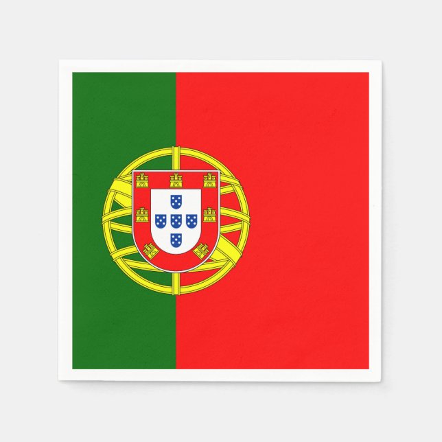 portugiesische Flagge Serviette (Vorderseite)