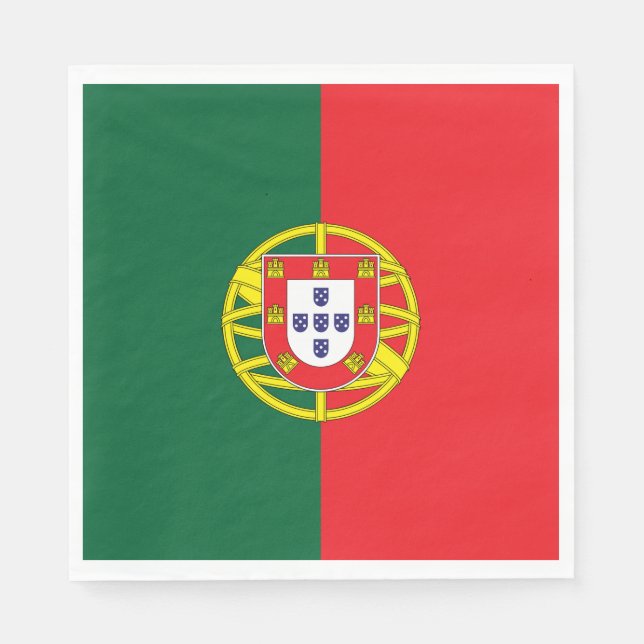 portugiesische Flagge Serviette (Vorderseite)