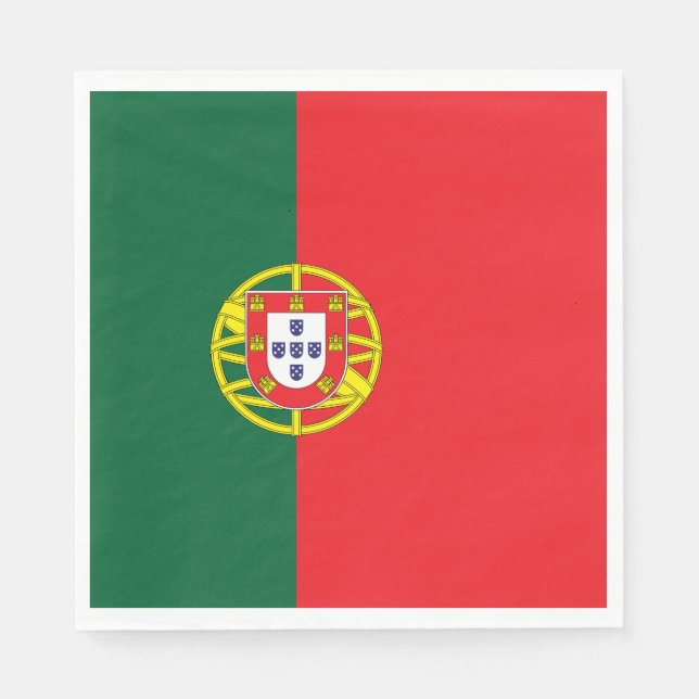 portugiesische Flagge Serviette (Vorderseite)