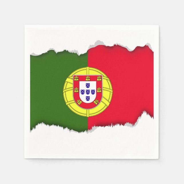 portugiesische Flagge Serviette (Vorderseite)