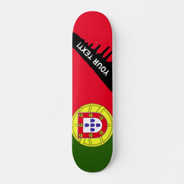 portugiesische Flagge Skateboard (Vorne)