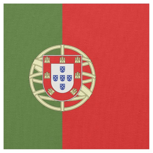 Portugiesische Flagge Stoff (Nahaufnahme)