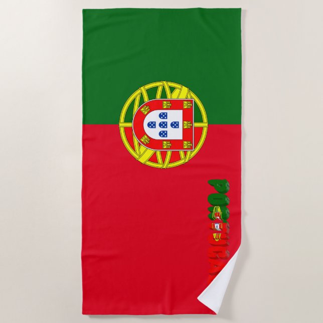 Portugiesische Flagge Strandtuch (Vorderseite)