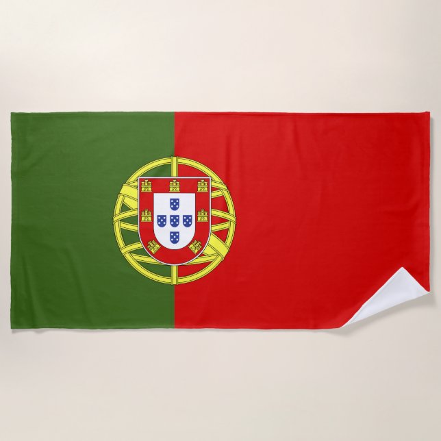 Portugiesische Flagge Strandtuch (Vorderseite)