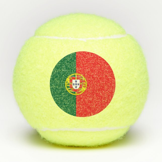 portugiesische Flagge Tennisbälle (Vorderseite)