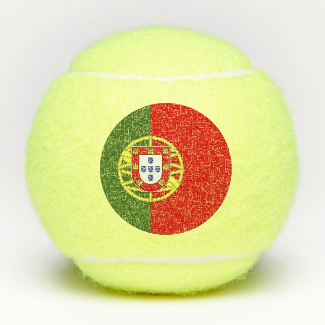 Portugiesische Flagge Tennisbälle (Vorderseite)