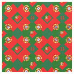 Portugiesische Flagge und Portugal Trendy Fabric M Stoff