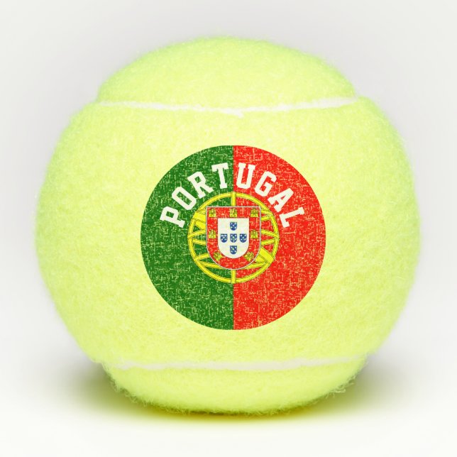 Portugiesische Flagge von Portugal fertigen kann Tennisbälle (Vorderseite)