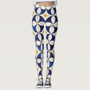 Portugiesische Flies - Azulejo-Muster Leggings