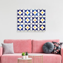 Portugiesische Flies - Azulejo-Muster Leinwanddruck