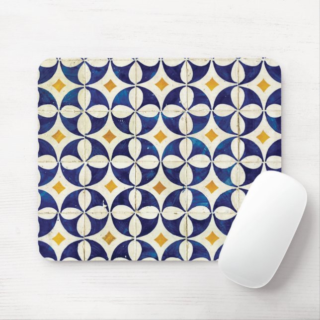 Portugiesische Flies - Azulejo-Muster Mousepad (Mit Mouse)