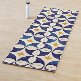 Portugiesische Flies - Azulejo-Muster Yogamatte