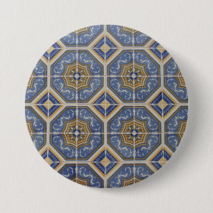 Portugiesische Fliese Button
