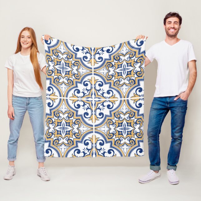 Portugiesische Fliesen 1 Fleecedecke (Beispiel)