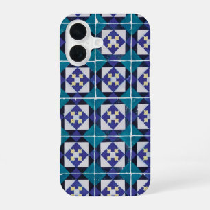 Portugiesische Fliesen - Azulejo Diamant Geometris iPhone 16 Hülle