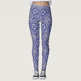 Portugiesische Fliesen Azulejo Pattern Yoga Pants  Leggings