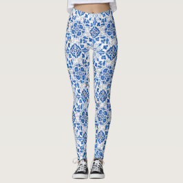 Portugiesische Fliesen Azulejo Pattern Yoga Pants  Leggings