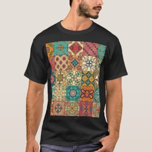 Portugiesische Fliesen: Azulejo Stil nahtlos Muste T-Shirt