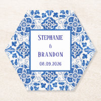 Portugiesische Fliesen Blaue Mittelmeer-Hochzeit