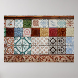 Portugiesische Fliesen Poster