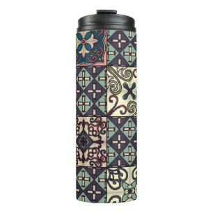 Portugiesische Fliesen: Talavera Style Nahtlos Thermosbecher