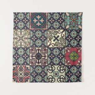Portugiesische Fliesen: Talavera Style Nahtlos Wandteppich