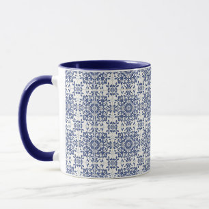 Portugiesische Fliesen Vintage Blau-Weiß Case-Mate Tasse