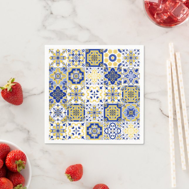 Portugiesische Fliesenmuster  Serviette (Beispiel)