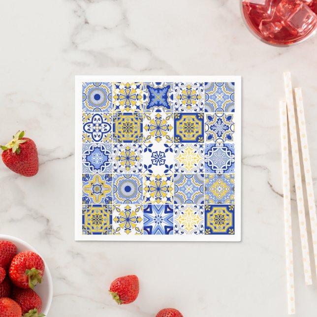 Portugiesische Fliesenmuster  Serviette (Beispiel)