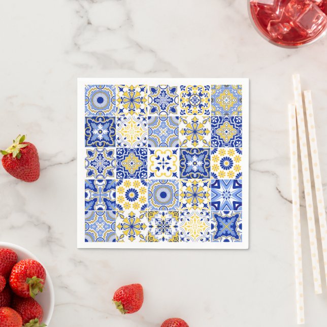 Portugiesische Fliesenmuster  Serviette (Beispiel)