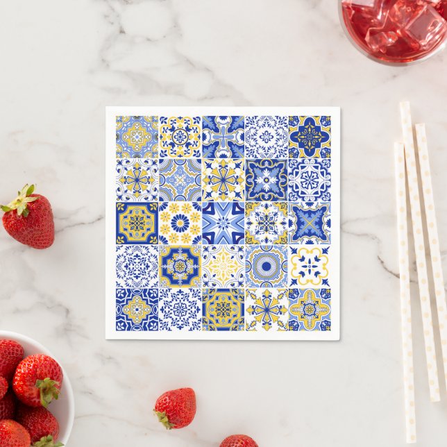 Portugiesische Fliesenmuster  Serviette (Beispiel)