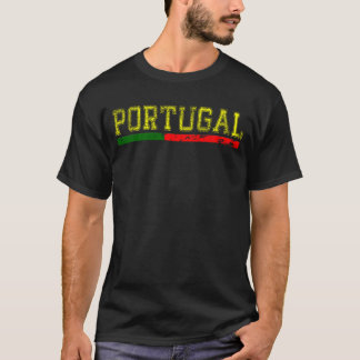 Portugiesische Fußball - Portugal - Vintage Flagge T-Shirt