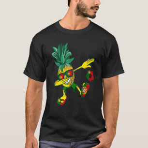 Portugiesische Fußballspielerflagge Ananas T-Shirt