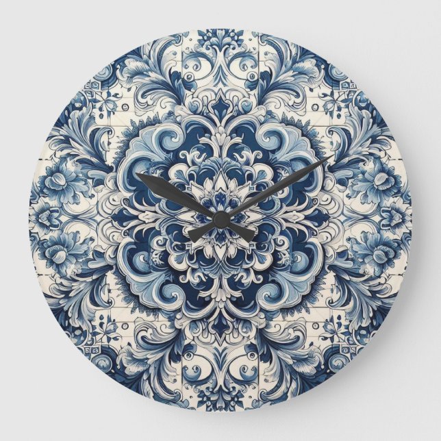 Portugiesische Gestaltung Große Wanduhr (Vorderseite)