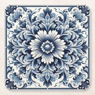 Portugiesische Gestaltung Rechteckiger Pappuntersetzer