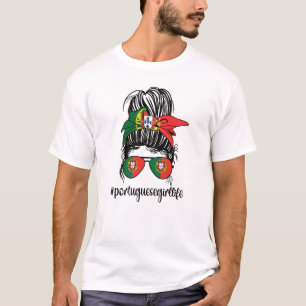 Portugiesische Girl Portugal Flagge Portugiesische T-Shirt
